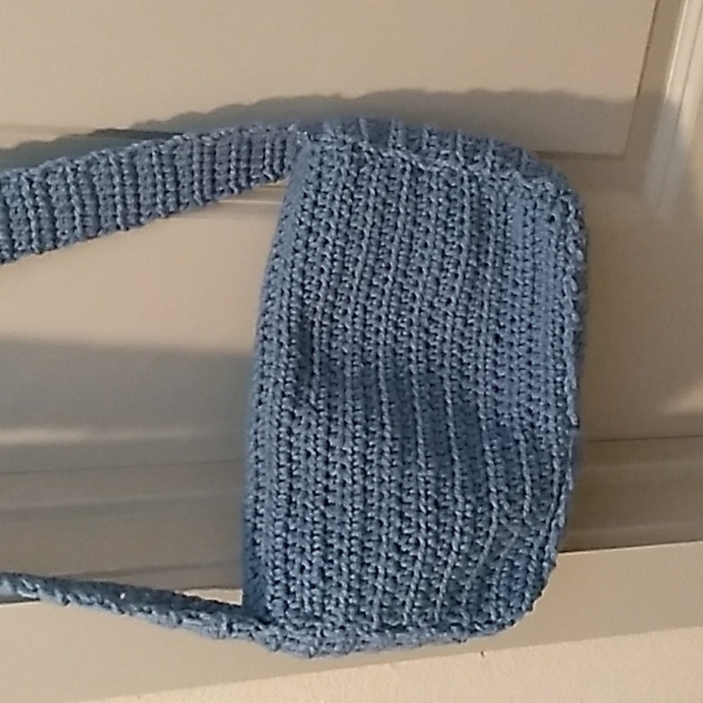 Handmade crochet star messenger bag - Picture 4 of 4